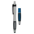 Stylus Click Pen - Rubber Grip - Pad Printed